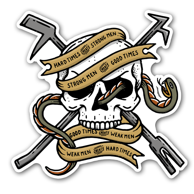 FTFF Create Skull Logo - 4" Sticker