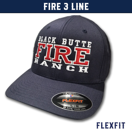 Fire 3 Line Custom Hat - Flexfit