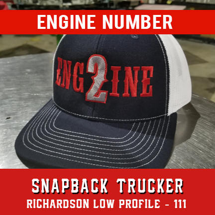 Engine Number Outlined Custom Hat - Snapback Trucker Low Profile