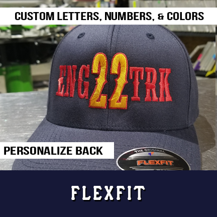 Custom Lettering with Outlined Number - Flexfit