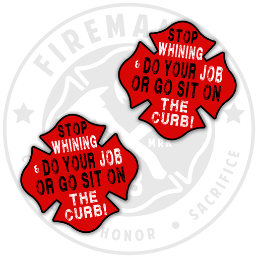 Origin - Stop Whining Logo Maltese Red with Black/White - 2" Sticker Pack