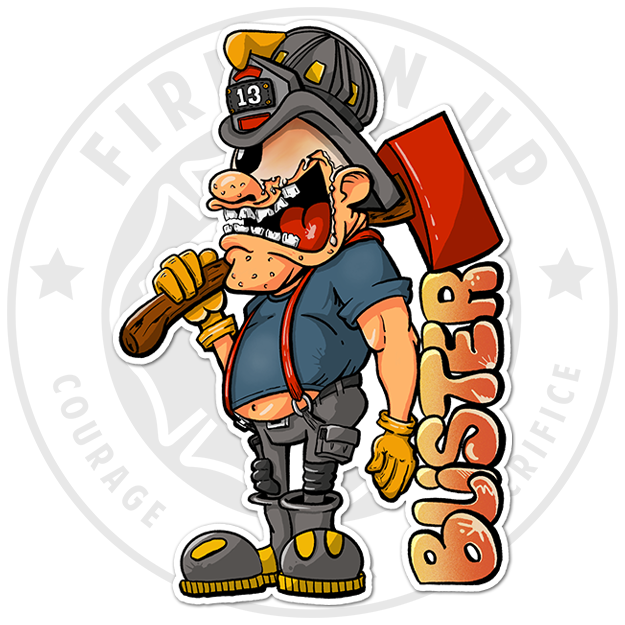 Blister - Firefighter - 4" Sticker