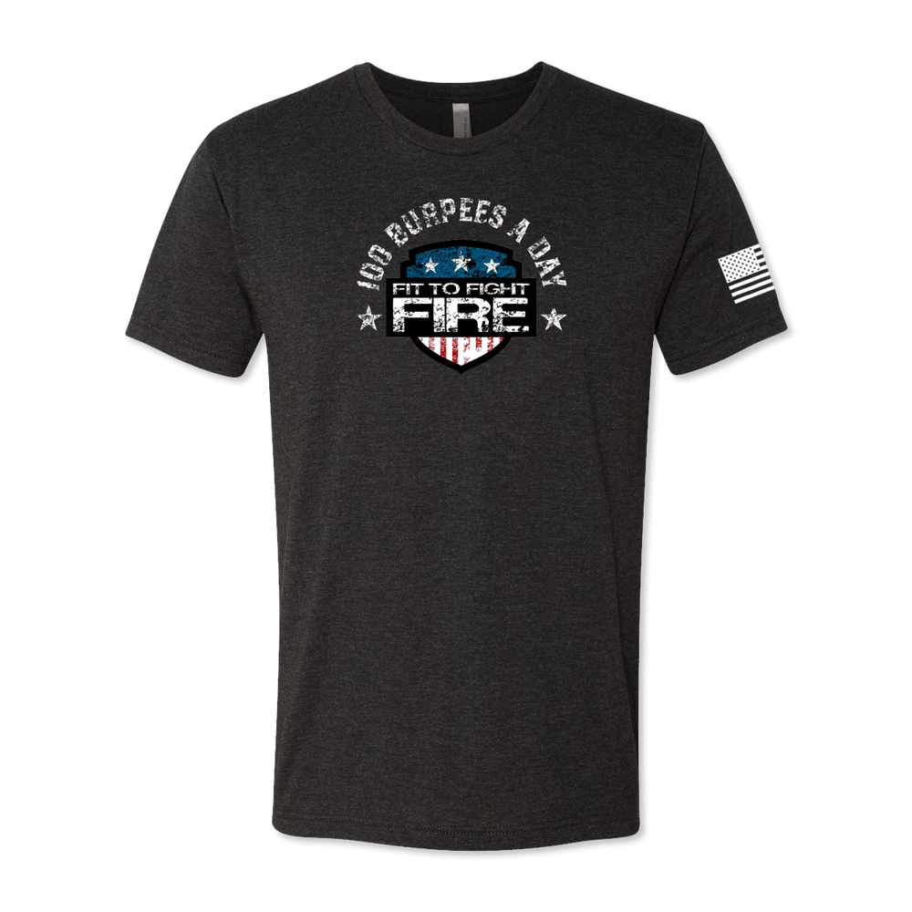 FTFF - 100 Burpees a Day Tee Black - Pre-Order