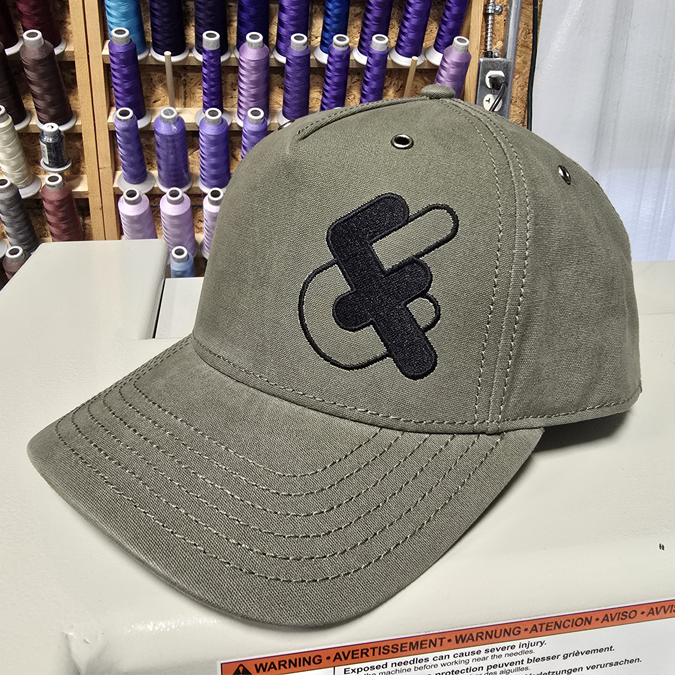 FU Logo Hat - Olive with Black