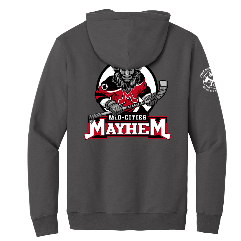 Mid-Cities Mayhem - Logo Hoodie - Grey PRE-ORDER — Fireman Up
