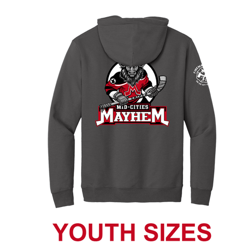 Mid-Cities Mayhem - YOUTH Logo Hoodie - Grey PRE-ORDER