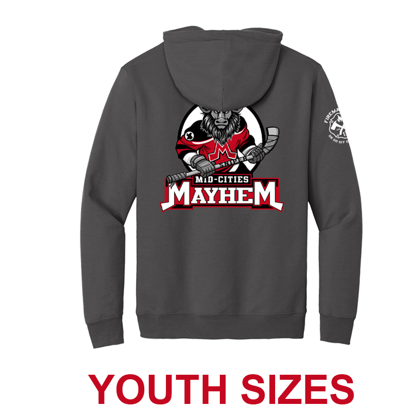 Mid-Cities Mayhem - YOUTH Logo Hoodie - Grey PRE-ORDER