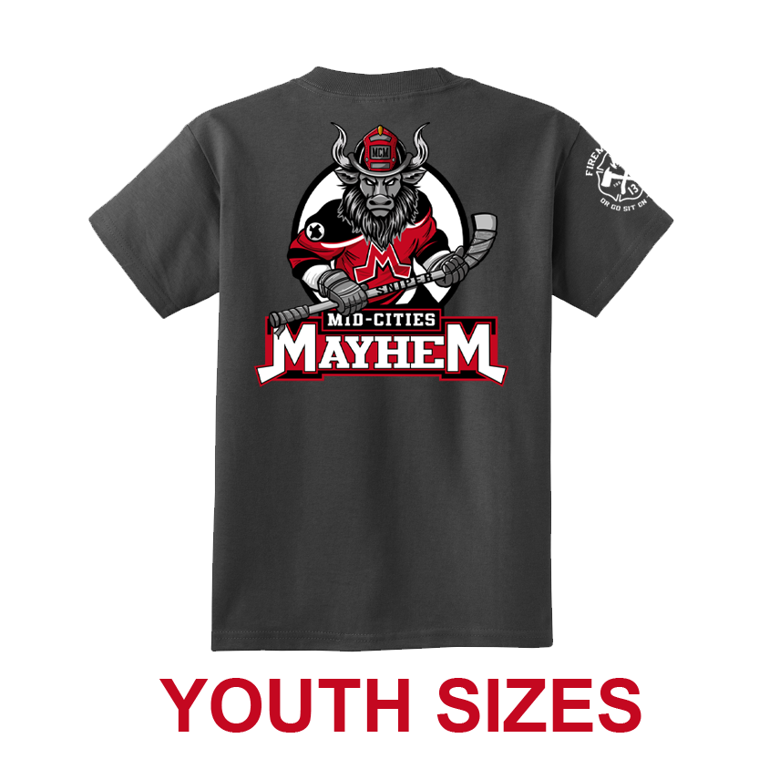 Mid-Cities Mayhem - YOUTH Grey Tee PRE-ORDER