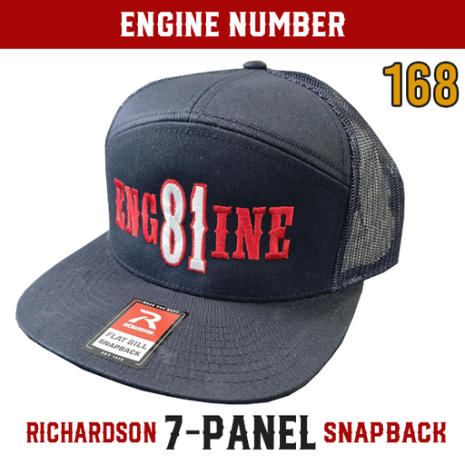 Engine Number Outlined Custom Hat - Snapback 7-Panel