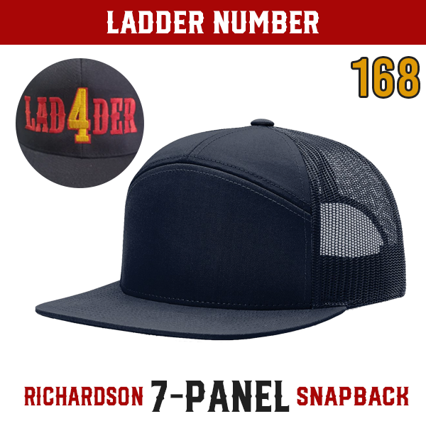 Ladder Number Outlined Custom Hat - Snapback 7-Panel