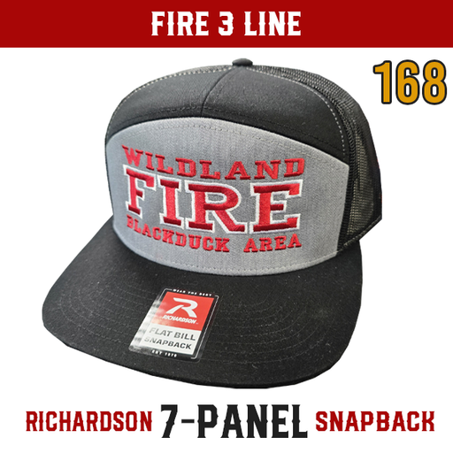 Fire 3 Line Custom Hat - Snapback 7-Panel