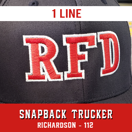 1 Line Custom Hat - Snapback Trucker