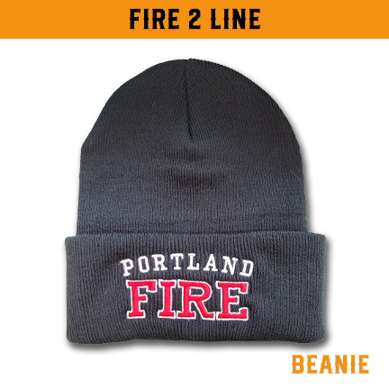 Fire 2 Line - Custom Beanie — Fireman Up