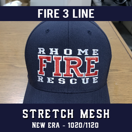 Fire 3 Line Custom Hat - New Era Stretch
