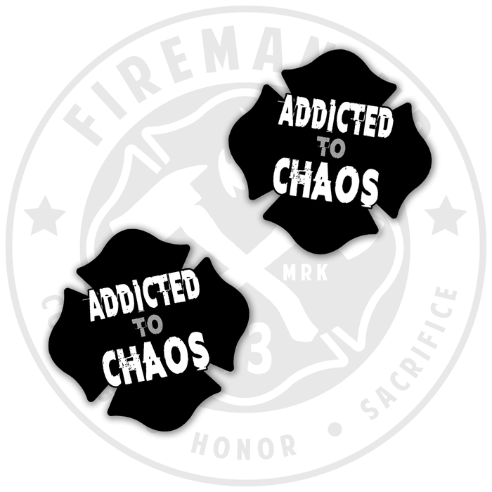 Addicted to Chaos - Black/White - 2" Sticker Pack
