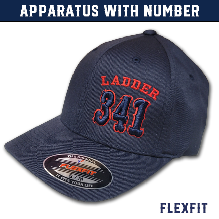 Apparatus with Number Up Fireman Custom Flexfit — - Hat
