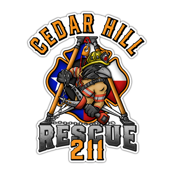 RESCUE Cedar Hill Station 211 - 4" Sticker