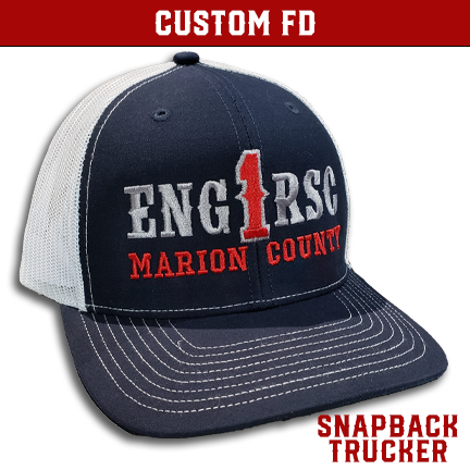 Custom FD Lettering and Number - Snapback Trucker — Fireman Up