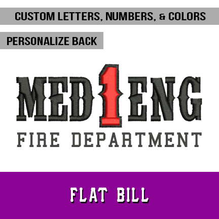 Custom FD Lettering and Number - Flatbill Flexfit — Fireman Up