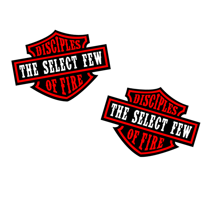 Disciples of Fire Red - 2" Sticker Pack