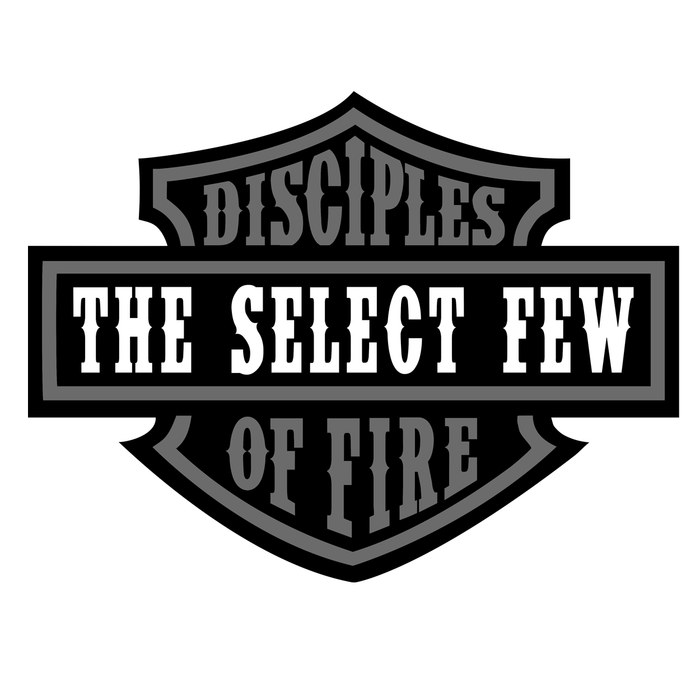 Disciples of Fire Badge Grey - 4" Sticker