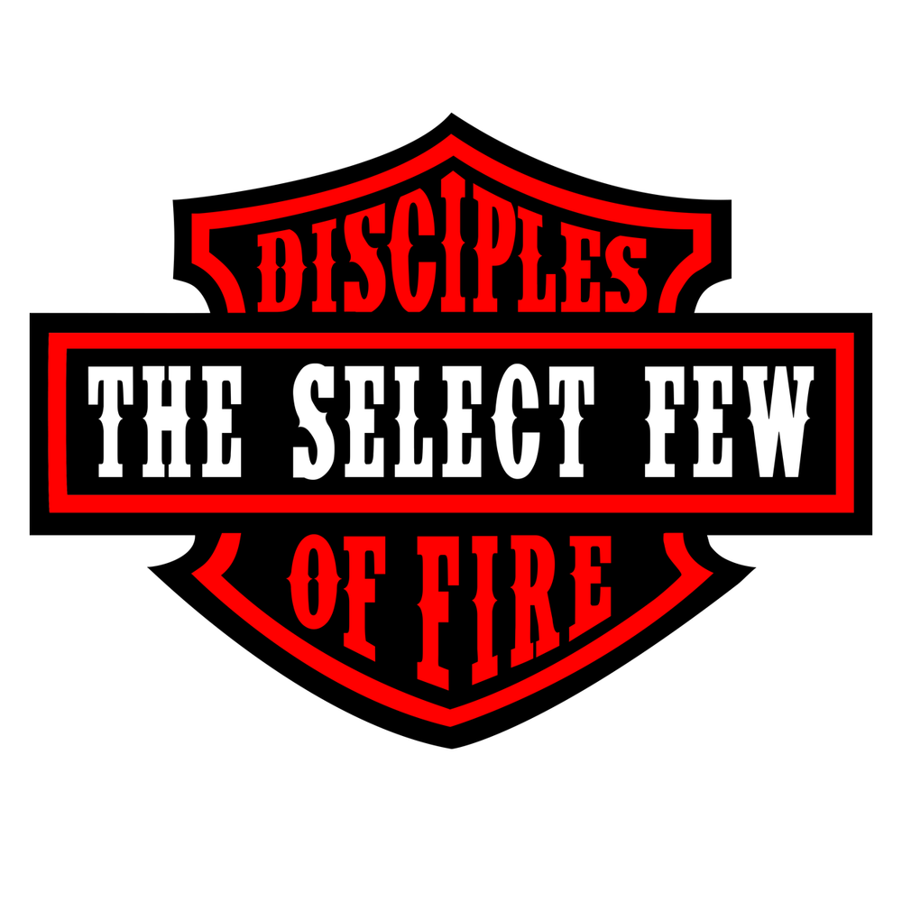 Disciples of Fire Badge Red - 4" Sticker