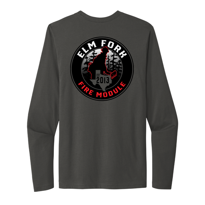Elm Fork Logo - Long Sleeve Tee - Heavy Metal
