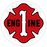 Engine 1 Outline Number Maltese - 4" Sticker