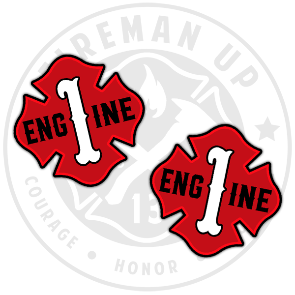 Engine 1 Sticker Engine 1 Outlined Number Maltese - 2