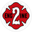 Engine 2 Outline Number Maltese - 4" Sticker