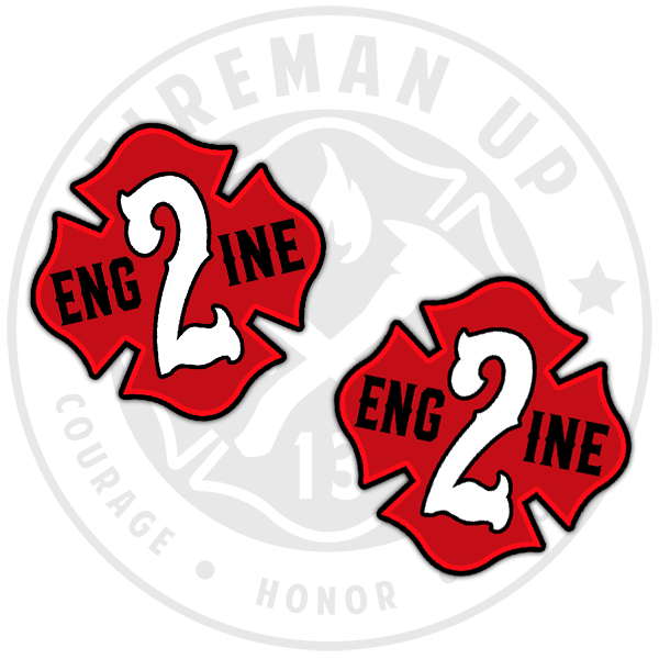 Engine 2 Sticker Decal Pack Fireman Up