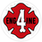 Engine 4 Outline Number Maltese - 4" Sticker
