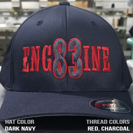 Engine Number Outlined Custom Hat - Flexfit