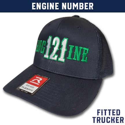 Engine Number Outlined Custom Hat - Fitted Trucker