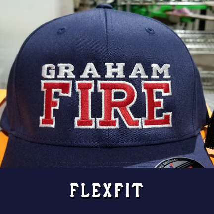 Fire 2 Line Custom Hat - Flexfit