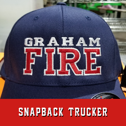 Fire 2 Line Custom Hat - Snapback Trucker