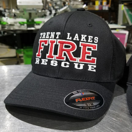 Fire 3 Line Custom Hat - Flexfit