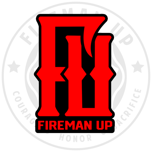 Fireman Up Scramble Logo Red Sticker Decal