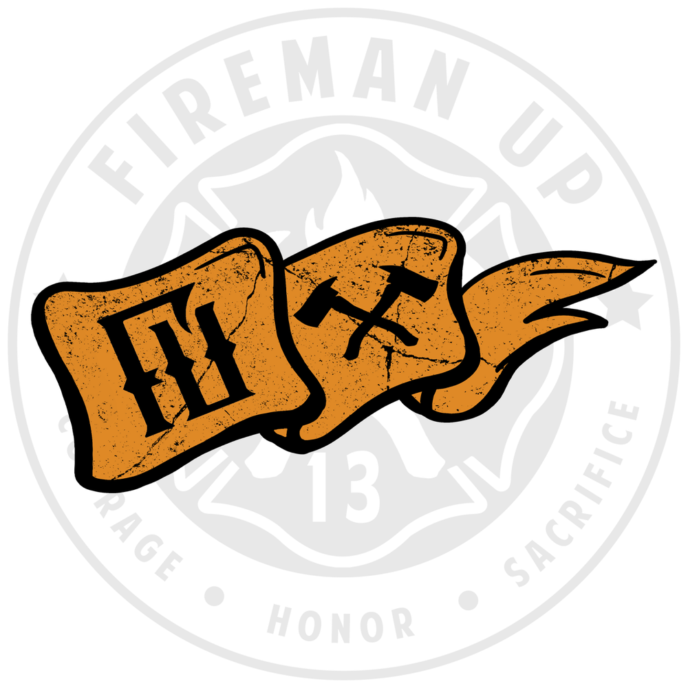 FU Flag - Gold - 4" Sticker