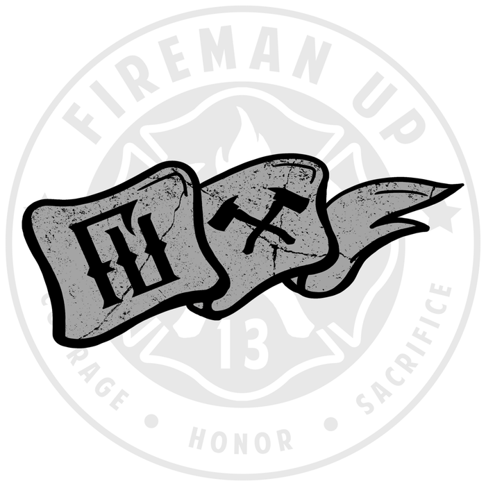 FU Flag - Grey - 4" Sticker