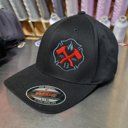 Fireman Up Maltese Logo Flexfit Firefighter Hat