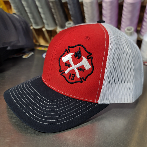 Maltese Hat- Snapback RWB with Navy/White