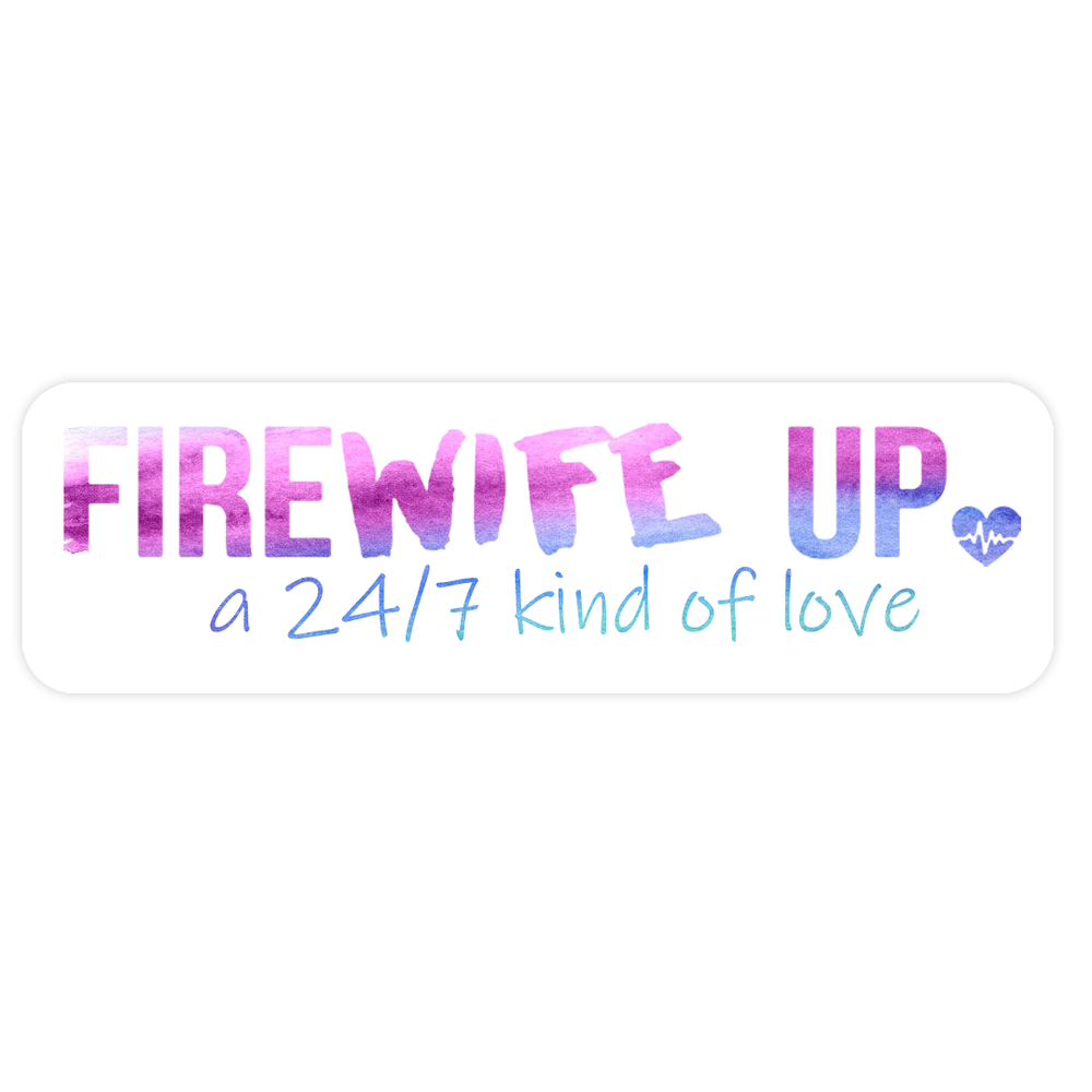 FireWIFE up 24/7 Watercolor Pink Words - Sticker