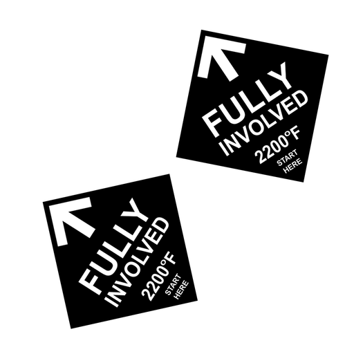 Fully Involved 1.5" x 1.5" Sticker - 2 pack