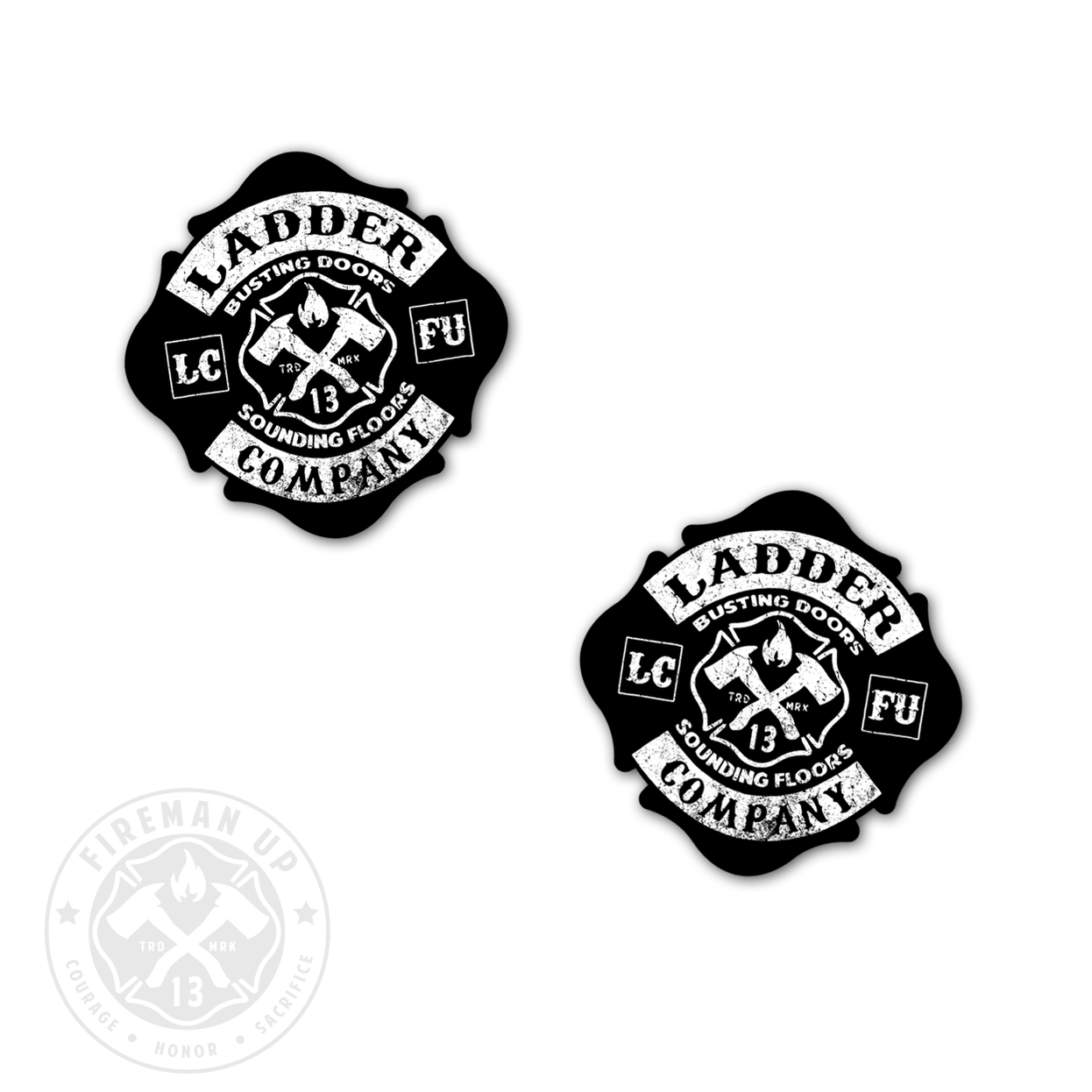 Ladder Company Maltese 2" Sticker Pack — Fireman Up