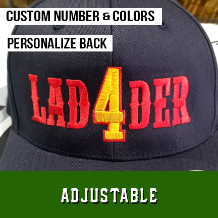 Ladder Number Outlined Custom Hat - Adjustable