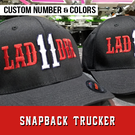 Ladder Number Outlined Custom Hat - Snapback Trucker