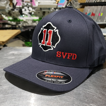 Custom - Fireman Maltese Hat — Front Up Multi Flexfit