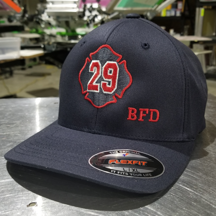 Hat Front — Flexfit - Custom Up Fireman Maltese Multi