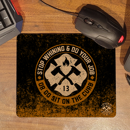 Stop Whining - Orange and Black - Mouse Pad